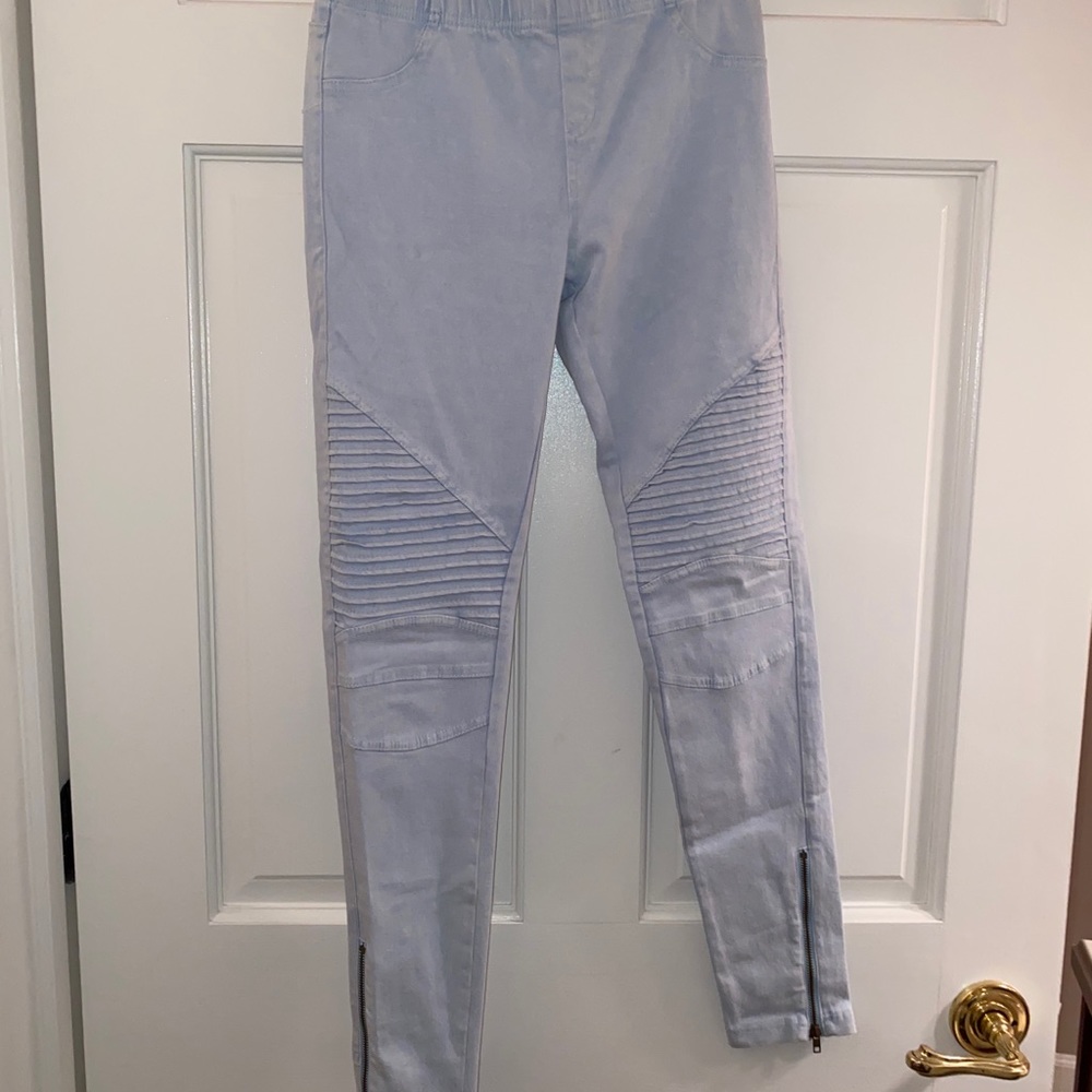 light blue jean legging jegging
